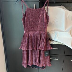 Sparkling Pink Layered Dress